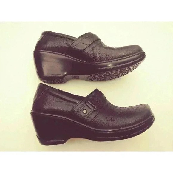 BOC Born Concept Womens Black Clog Leather Slip on Shoes Sz 8 M - Picture 3 of 11